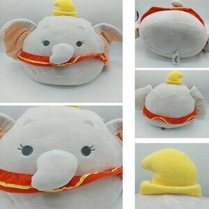 Disney Kellytoy Squishmallow Dumbo 12" Gray Elephant Plush Stuffed Animal Soft
